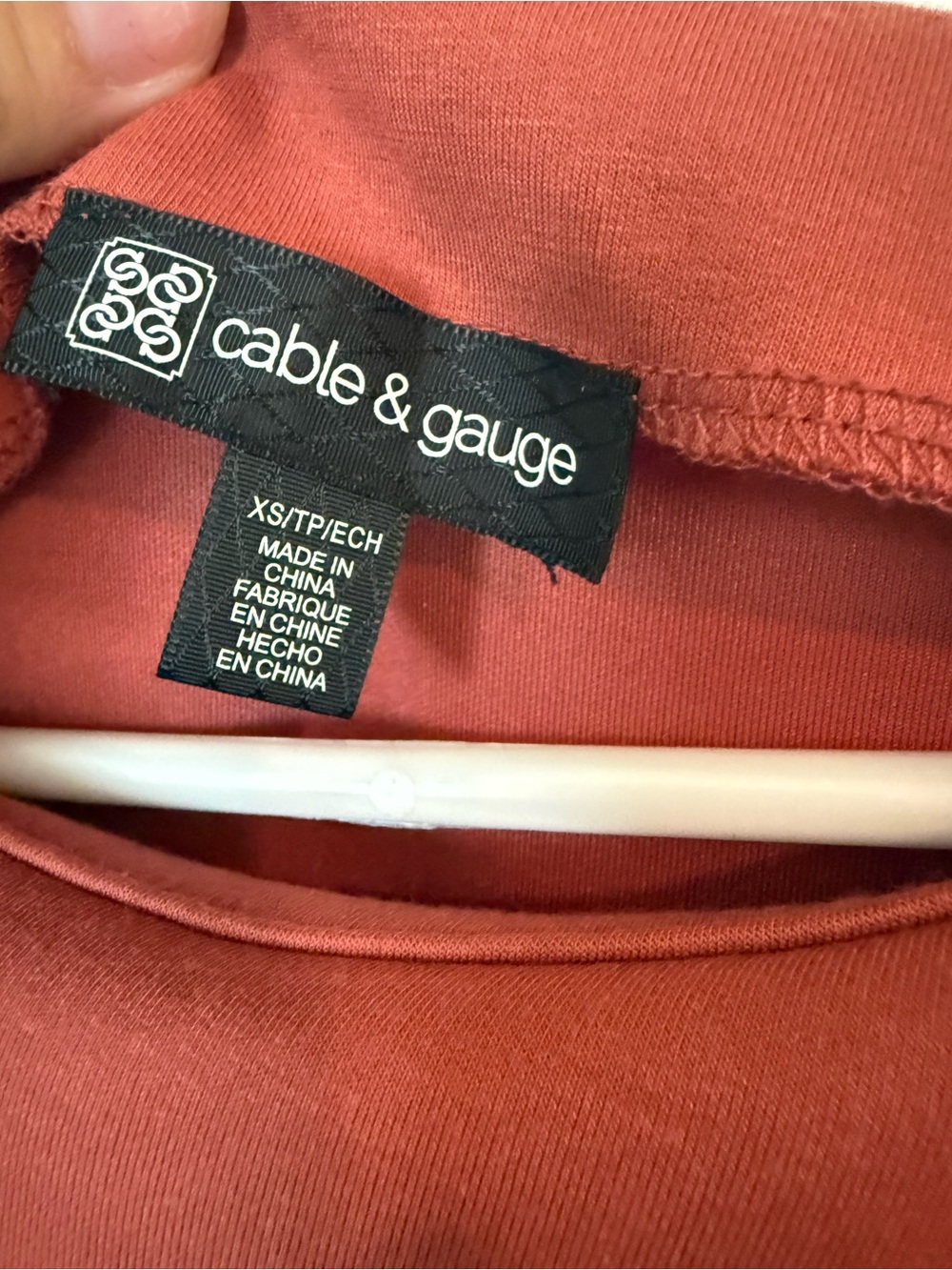 Cable & Gauge Rust Side-Ring Draped Tank Top - Picture 3 of 4